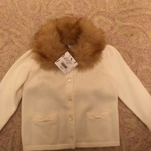 Faux Fur Collard Janie and Jack Sweater